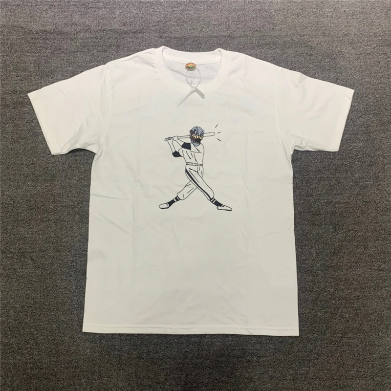 

Baseball Cartoon Pattern Travis Scott Cactus Jack Short Sleeve T Shirt Best Quality Men Women T-Shirt Jackboys Top Tee