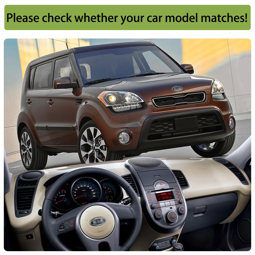 

Противоскользящий коврик для KIA Soul 2009-2013 AM, накладка на приборную панель, Солнцезащитный коврик, защитный ковер, анти-УФ аксессуары 2010 2011 2012