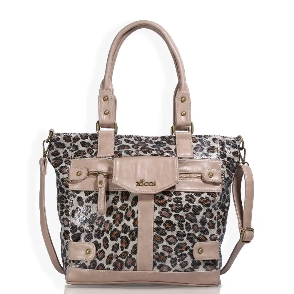 

New Arrival Women Leopard Print Fashion Tote Large Capacity Handbag with Adjustable Long Shoulder Strap
