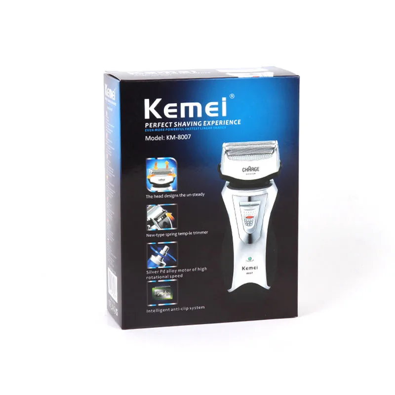 Электробритва Kemei KM 8007 электрическая бритва с двумя лезвиями триммер для бороды