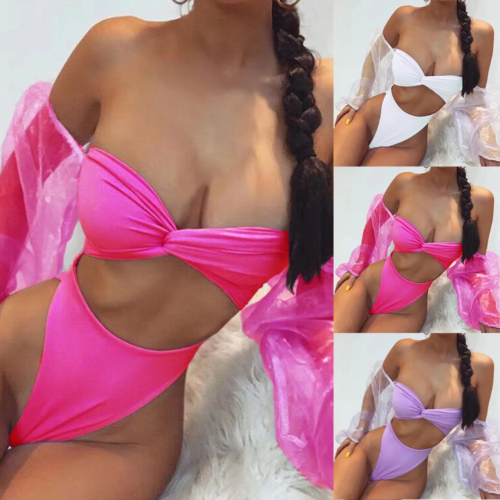 Женский купальник с сетчатыми рукавами Прозрачное Бикини комплект высокой