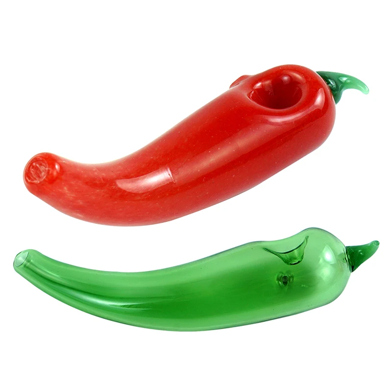 

Nice Smoking Pipe for Tobacco Chili Design Tube Delicate Cigarette Holder Glass Herb Accessories Wonderful Gifts Portable