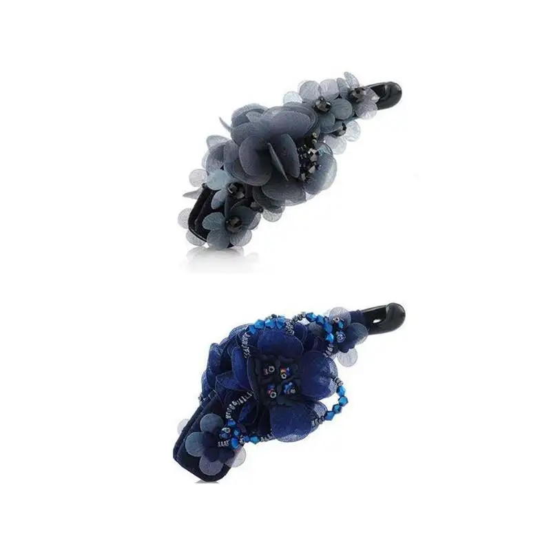 1 шт. тканевая заколка для волос в форме банана с бусинами конского хвоста заколки