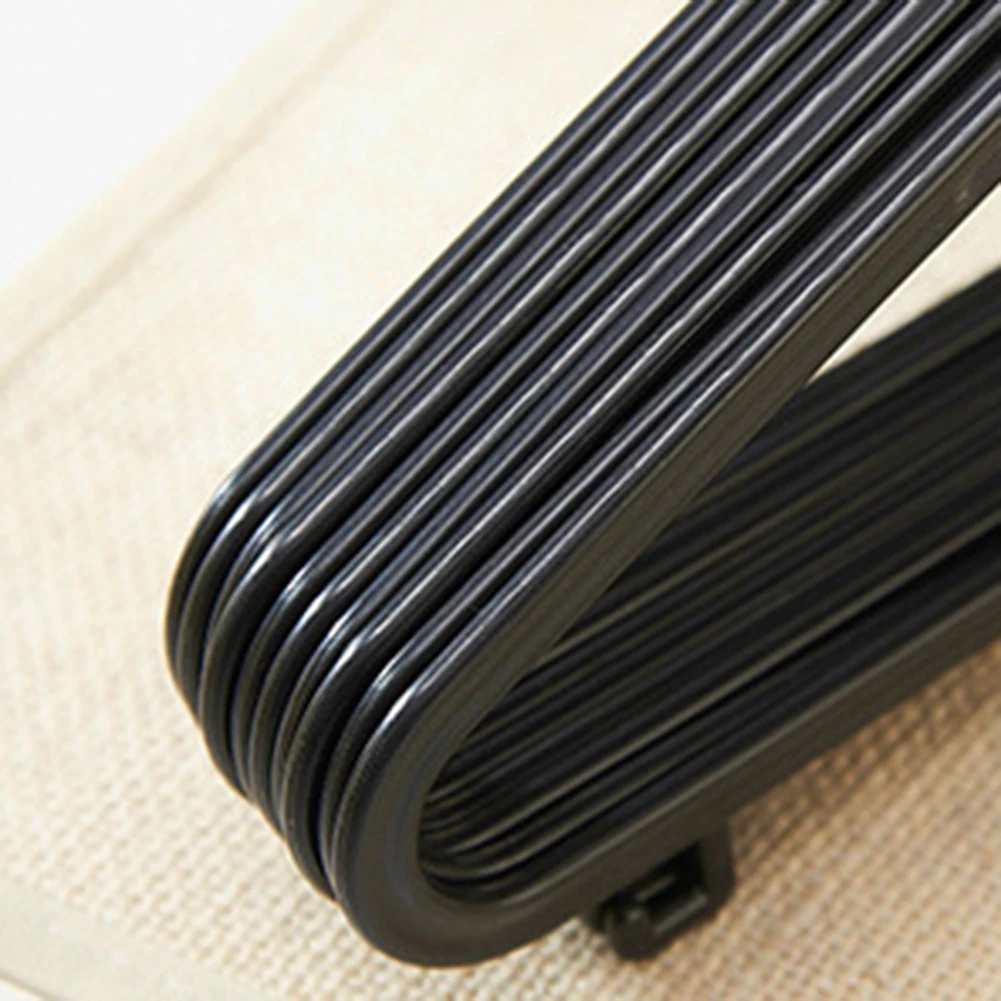 

New High Quality 10/Pack Plastic Hanger for Clothes Space Saving Durable Standard Hangers for Garment, Black