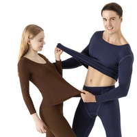 european and american autumn and winter seamless thermal underwear men and women plus size style slim soft long underwear suit