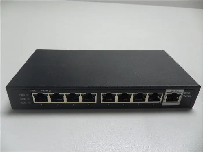 10/100 Мбит волоконно оптический POE медиаконвертер 1 * SC 8 RJ45 Ethernet коммутатор