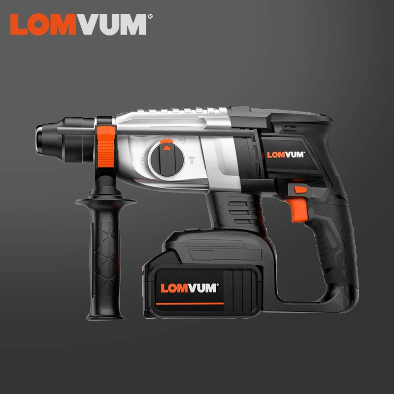 LOMVUM 21V бесщеточный беспроводной вращающийся молоток Беспроводная электрическая