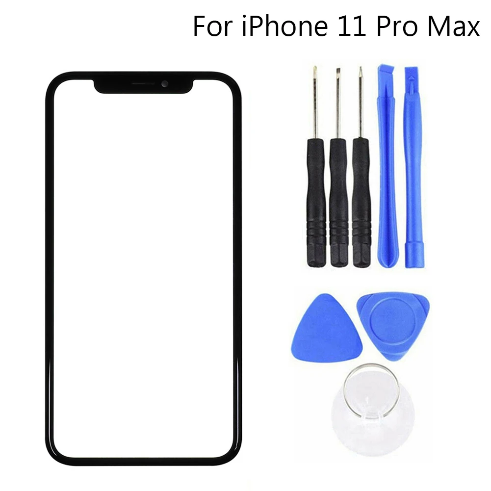 Для iPhone X XR XS 11 Pro Max сменный экран Переднее стекло комплект для ремонта Черный с