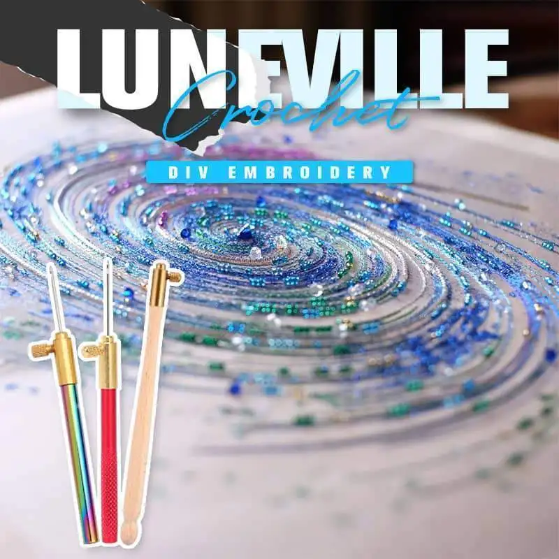 

Luneville Crochet French Embroidery Needles Tambour Crochet Hook Luneville Hook with 3 Needles