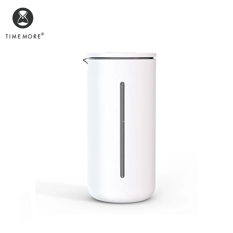 TIMEMORE Store-cafetera a presi&oacute;n francesa peque&ntilde;a U, 450ml, utensilios para hacer tazas, color blanco y negro, para cocina, hogar, oficina-0