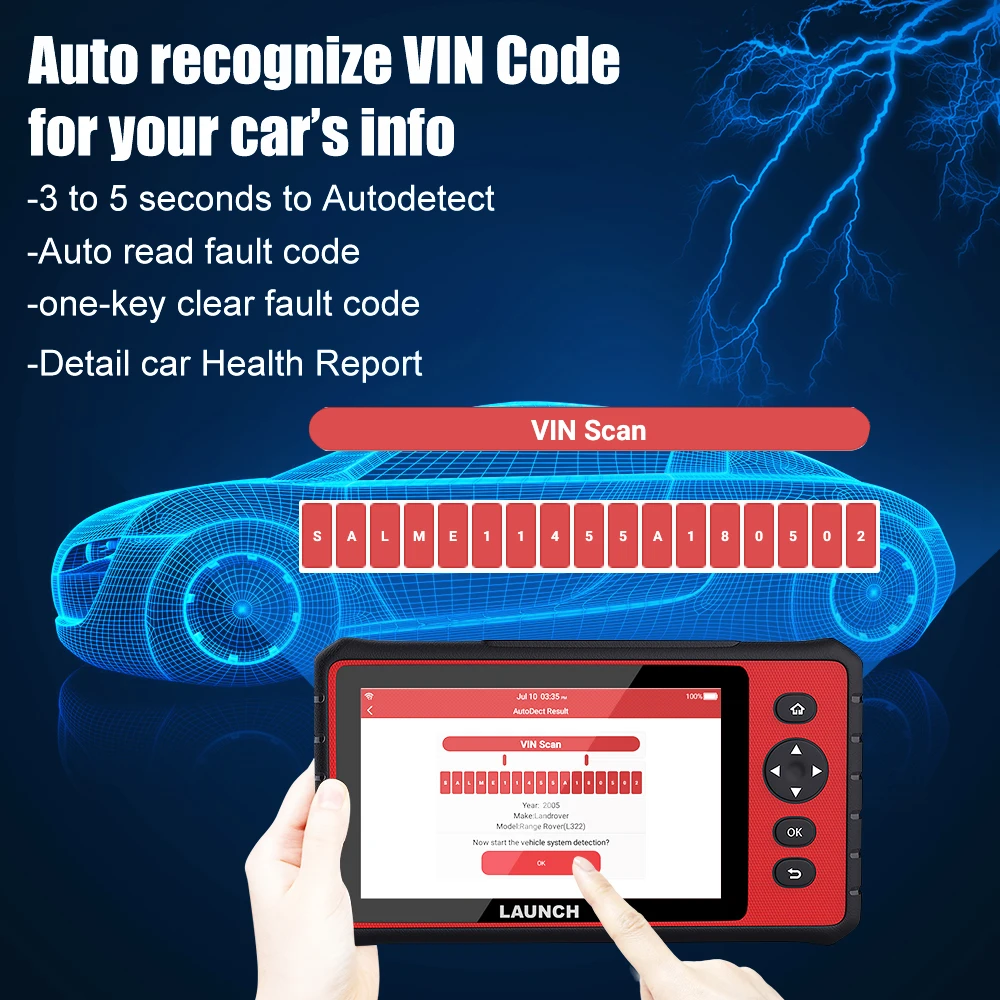 Launch X431 CRP909 полносистемный диагностический инструмент OBD2 сканер 7 дюймов Автомобильный диагностический сканер SRS Airbag сброс ABS TPMS PK MK808