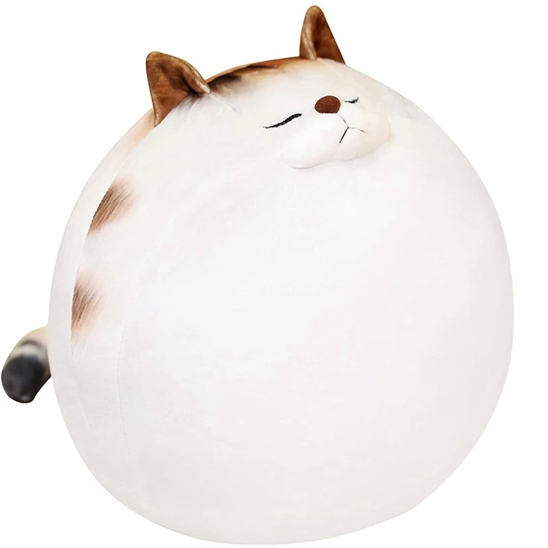 

Plush Toy Cute Chubby Plush Cat Stuffed Animal Calico Cat Plush Pillow for Boys Girls