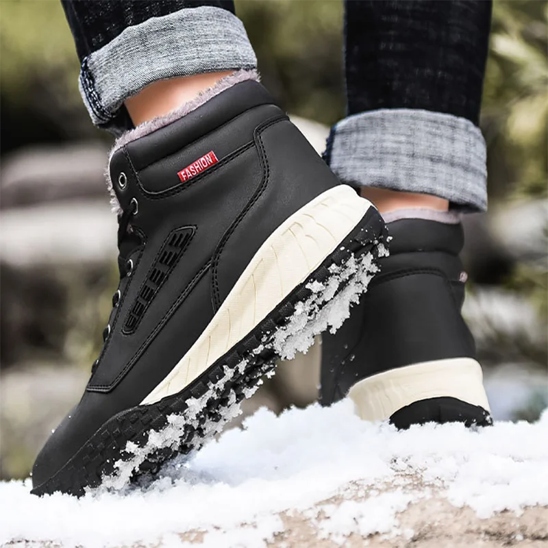 

Winter Snow Botas Outdoor Fur Keep Warm Sports Shoes High Quality Fashionable Wholesale Price Pu Casual Round Men Boots In Stock
