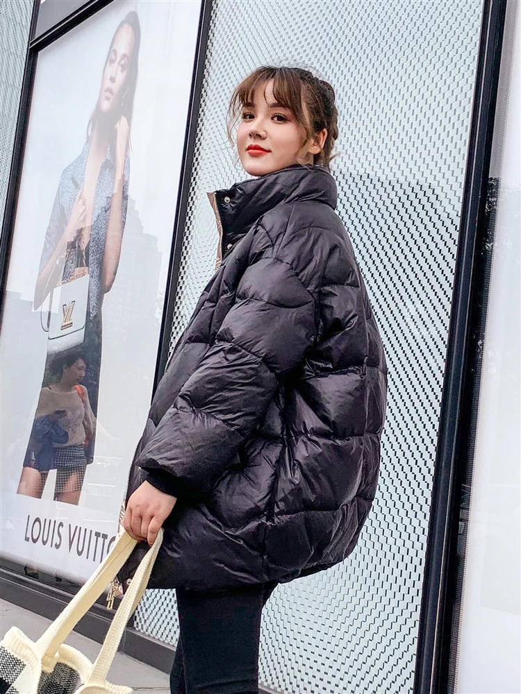 Блестящий пуховая куртка Женский Длинный хлеба в Новинка suit2020 зимы|Женские