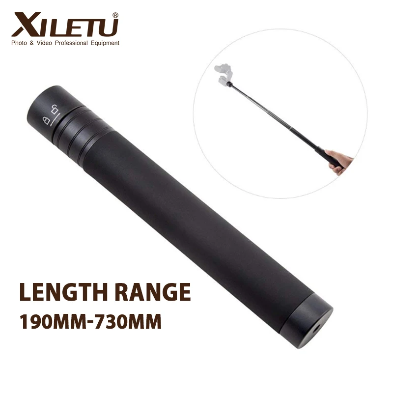 

XILETU GP-73A Handheld Adjustable Extension Rod, Lightweight Retractable Stick, Telescopic Collapsible for Gimbal Stabilizer