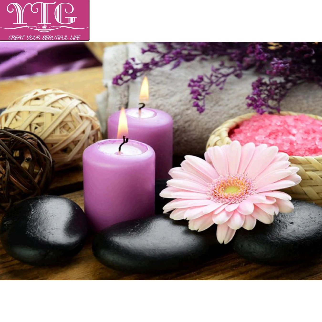 Цветок камень алмазная живопись полная вышивка крестиком 5D стена наклейка