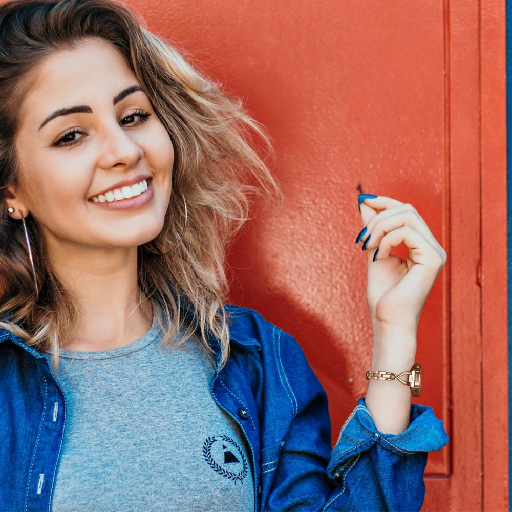 Ремешок Wearlizer из нержавеющей стали с кристаллами для наручных часов Samsung Galaxy Watch 42