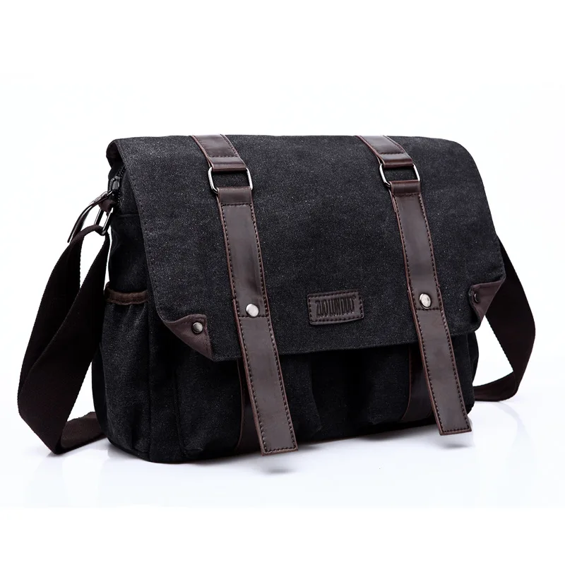 Сумка-мессенджер для мужчин простая модная холщовая Повседневная Сумочка на