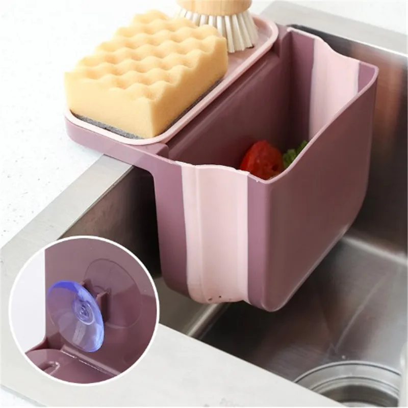 

Foldable Kitchen Sink Silicone Drain Basket Bowl Washing Storage Basket Strainers Bowls Drainer Vegetable Cleaning Colander Tool