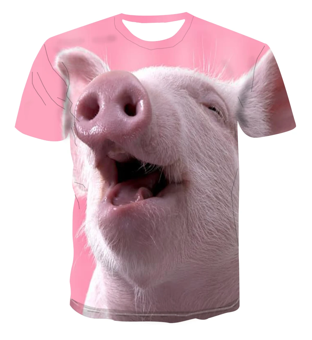 

Fun and novel animal pig orangutan series T-shirt 3D printing T-shirt men and women T-shirt Harajuku style T-shirt 110-6XL