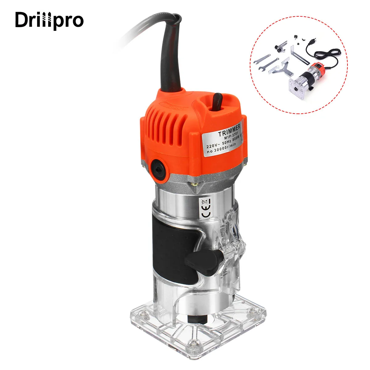 Электрический триммер для деревообработки Drillpro 750/800 Вт 220В/110В 30000об/мин долото
