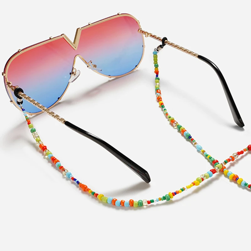 

1PC Fashion Sweet Women Glasses Chain Colored Beaded Eyeglass Lanyard Anti Slip Sunglasses Strap Spectacles Cord Accessories