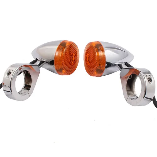 Хромированный мотоциклетный Передний + задний светодиодный поворотный сигнал 39