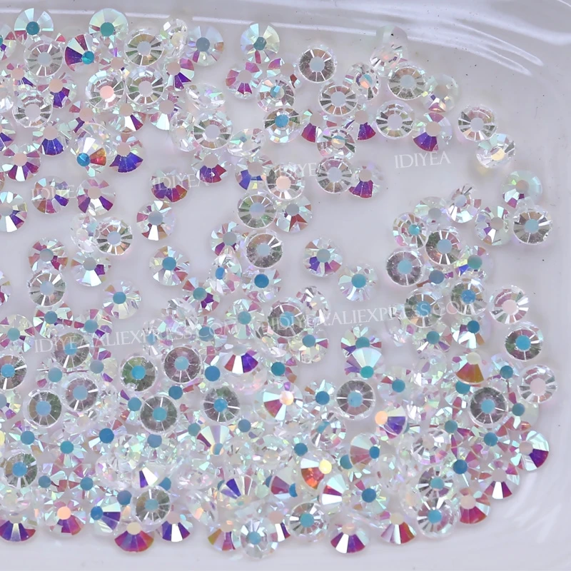 Прозрачные стразы AB для дизайна ногтей всех размеров SS3 SS30 3D Стразы
