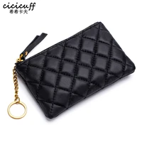 new designer mini coin purse pouch small change wallet sheepskin genuine leather girls bags fashion brand key chain coin bag