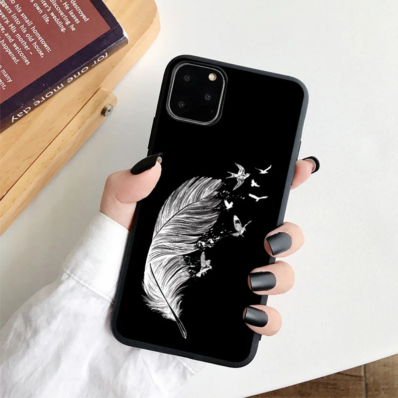 

Black Matte Creative Black Horse Phone cover For Apple iPhone 11 12 Pro Max 8 7 6 6s Plus Xr Xs Max X Xs SE 2020 Protective case