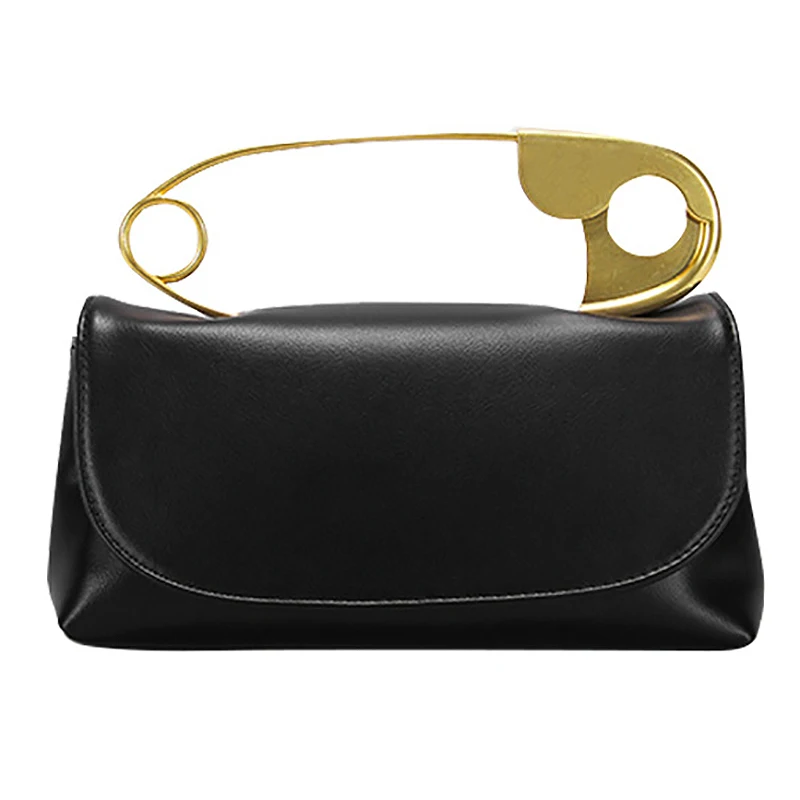 Large Pin Soft Handbag Korean Small Square Shoulder Messenger Bag Ladies Personality Chic Purse Fashion | Багаж и сумки