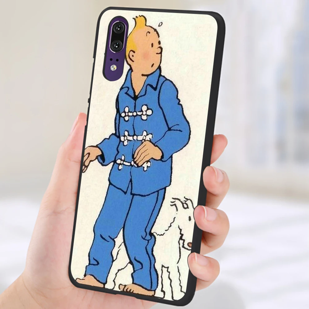 The Adventures of Tintin New Fun Soft Silicone phone case for Huawei P8 P9 P10 P20 P30 Lite Mini Pro P Smart Z Plus