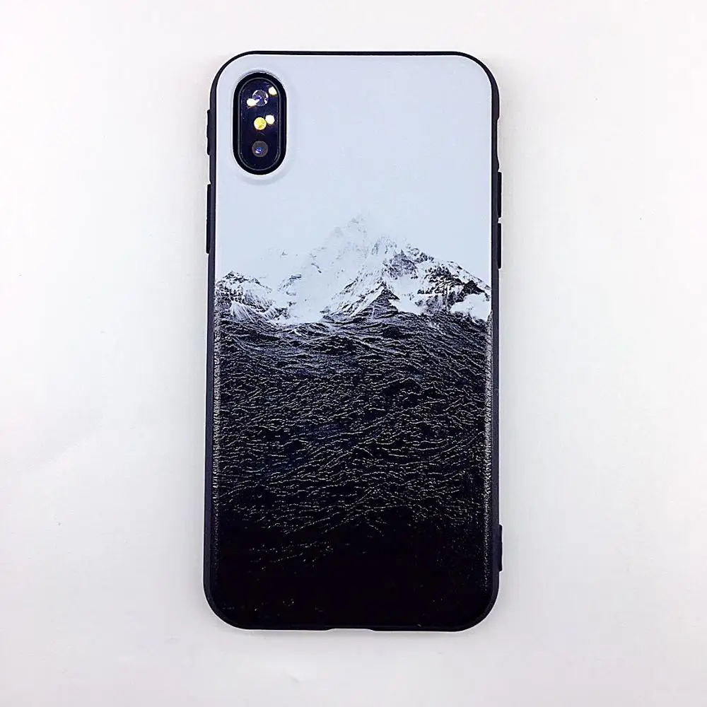 Чехол для телефона с изображением листьев карамельного цвета для iPhone 11 Pro X 6 6s 7 8 Plus XR XS Max кактус растения Модный мягкий резиновый, силиконовый, из термопластичного полиуретана, чехол для Fundas Coque для - Цвет: mountain