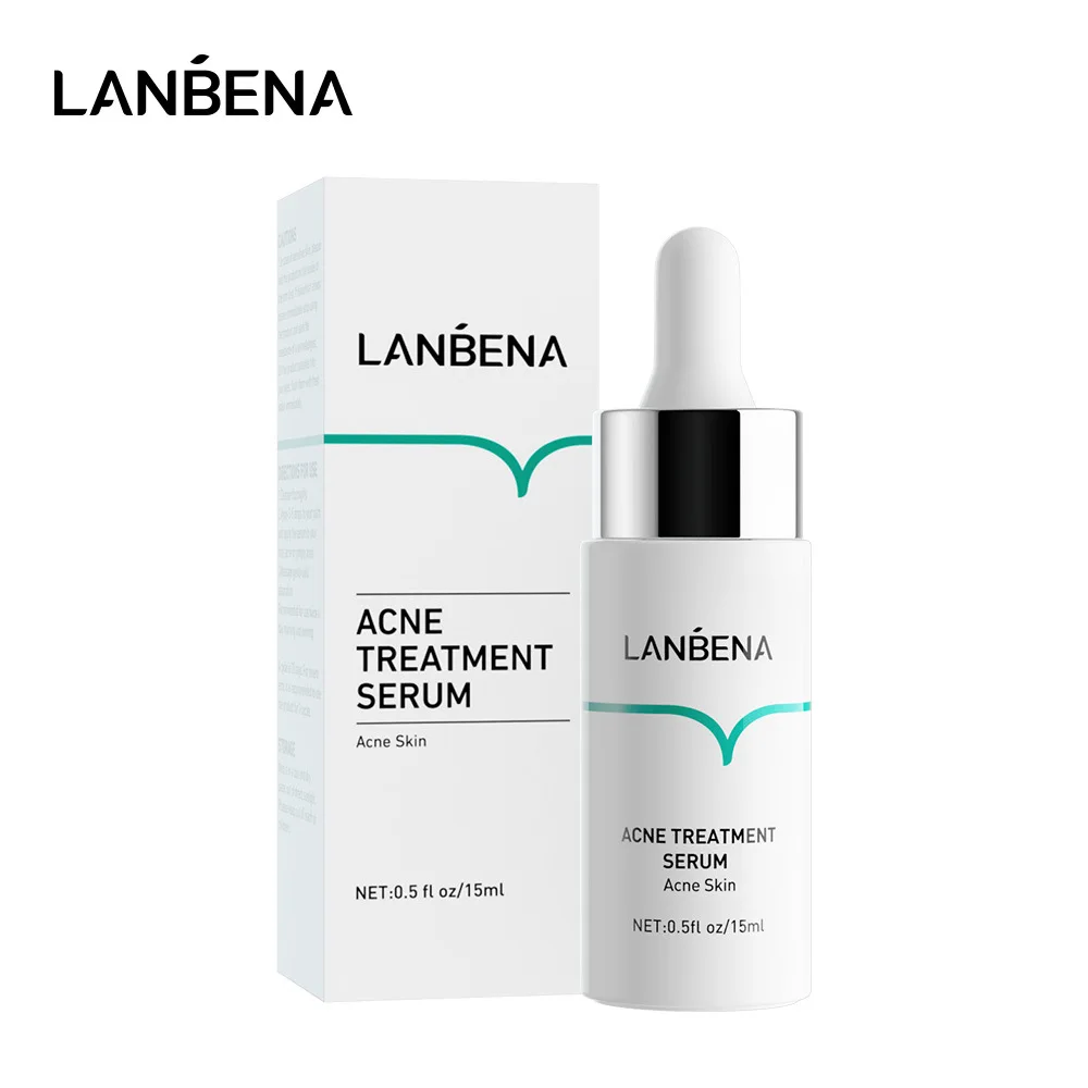 

LANBENA Acne Treatment Serum Remove Ace Marks Pimple Shrink Pores Improve Rough Soothe Niacinamide Whitening Moisturizing Care