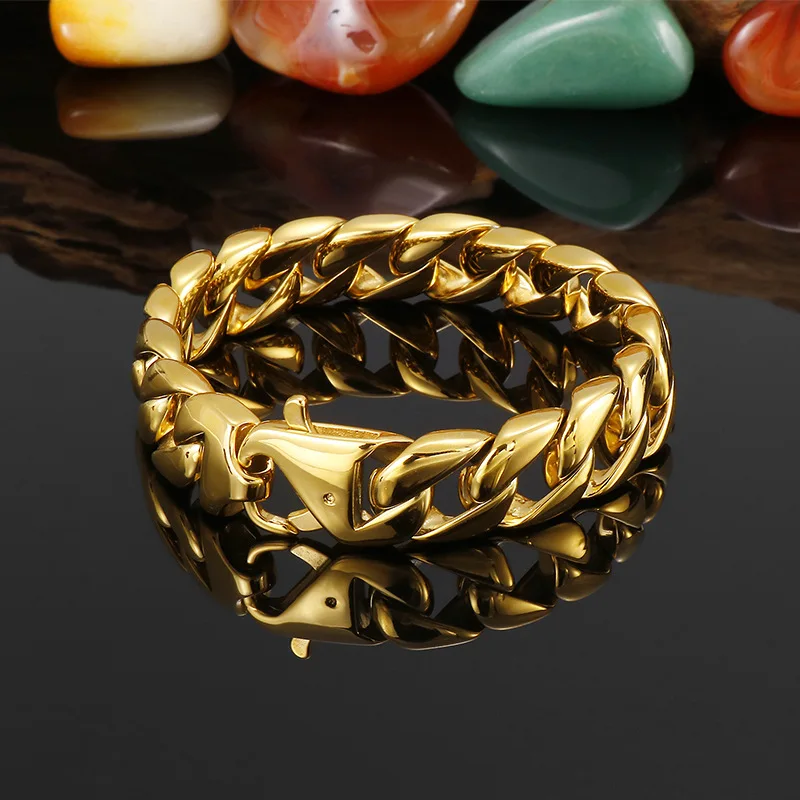 

Модный мужской браслет из нержавеющей стали в европейском и американском стиле