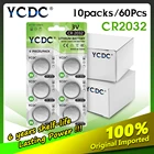 CR2032 60 шт. = 10 упаковок литиевых кнопочных батарей 3 в DL2032 KCR2032 5004LC
