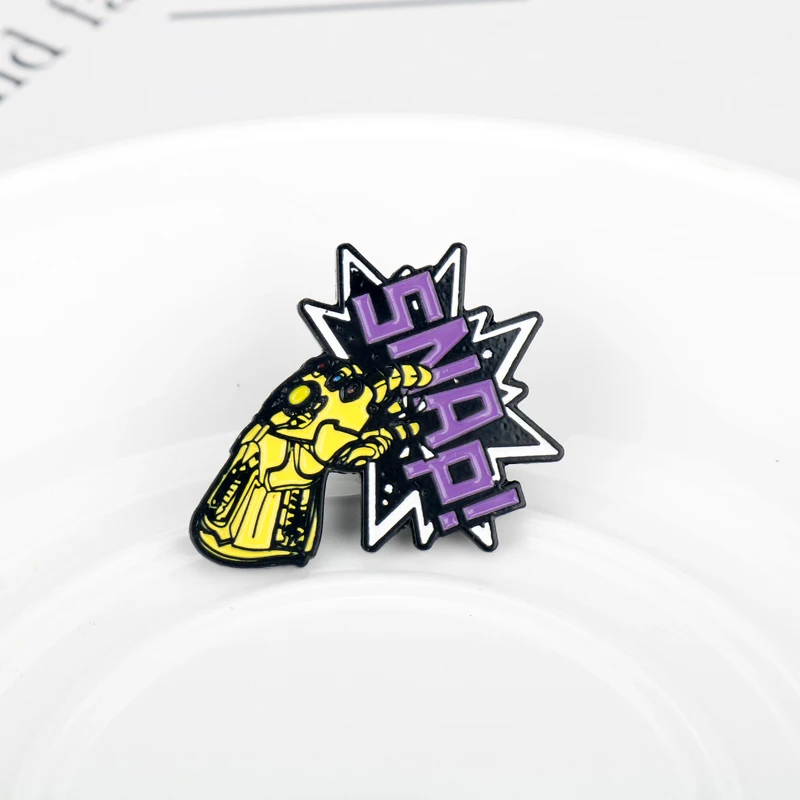 Модные забавные Thanos Infinity Gauntlet Железный человек I Love U 3000 металлическая Глянцевая заколка и броши фильм ювелирные изделия для нагрудного значка