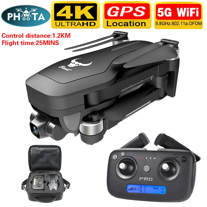 Дрон SG906 Pro Wi Fi GPS 4k HD 2 aixs карданный подвес поддержка TF SD карты 1 км|Квадрокоптеры с