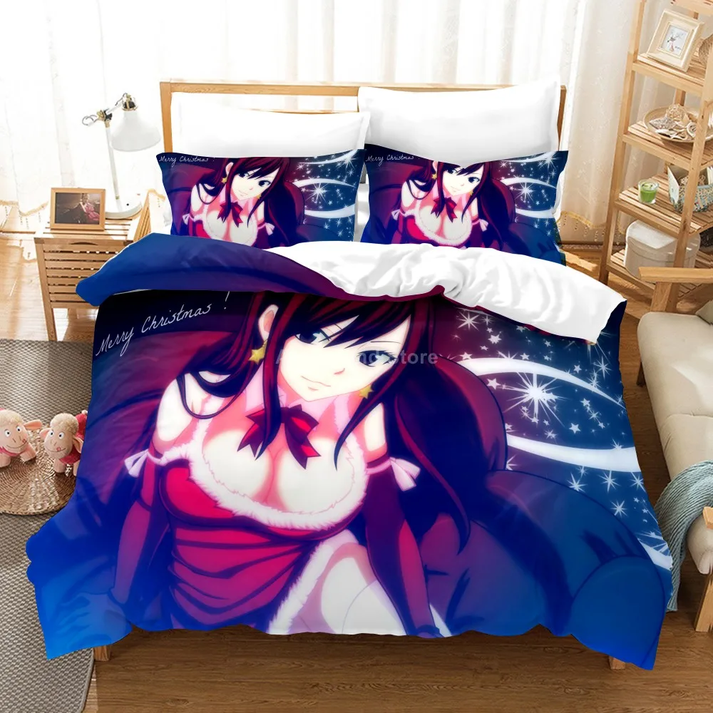 Anime Fairy Tail Duvet Cover Sets Comforter Japanese Bedding Set Kids Cartoon Boys Bed Linen Queen King Single Size Dropship | Дом и сад