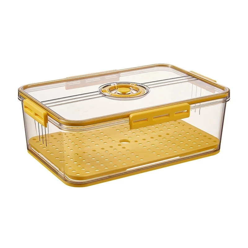 

Refrigerator Drawer Storage Box with Lid Kitchen Items Keep Fresh Transparent Storage Frozen Plastic Boxes Food Container