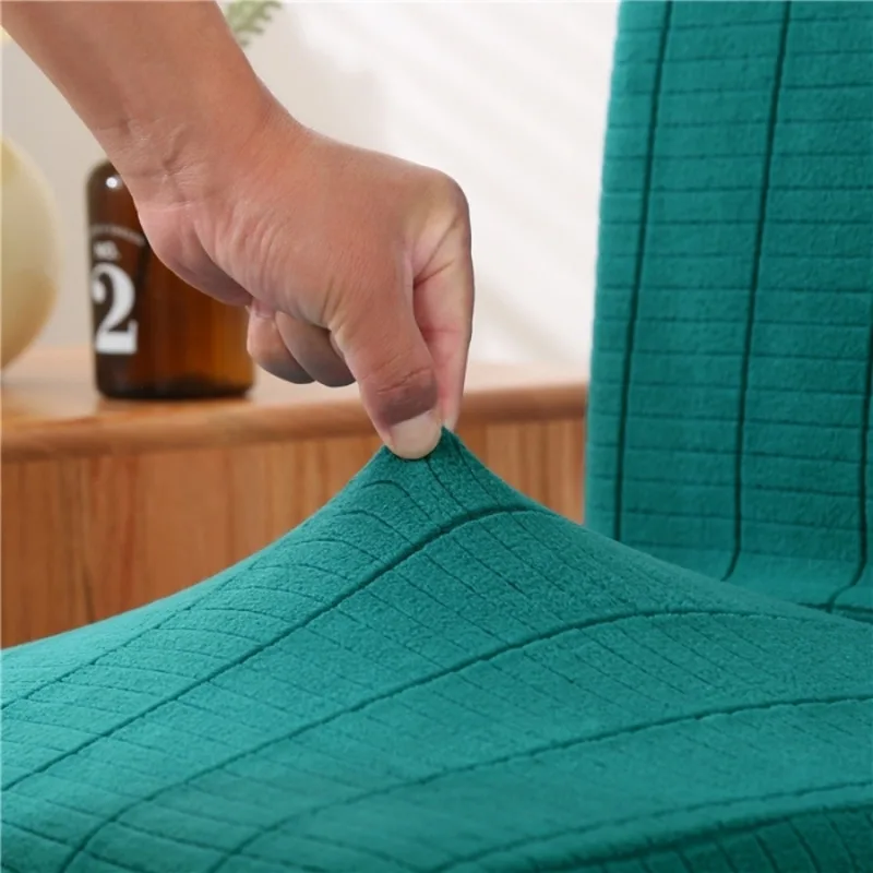 

Plain Chair Cover Solid Color Spandex Elastic Removable Stretch High Back For Wedding Hotel Banquet Dining Chaise Chair Cover