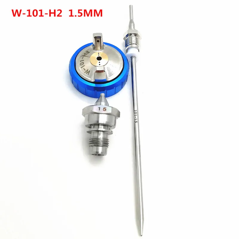 W-101 Perfect atomization High quality 1.0/1.3/1.5/1.8mm nozzle sprayer Three-piece needle cap set W101 kit spray gun | Инструменты