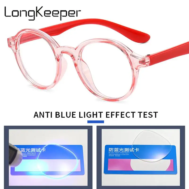 

Anti Blue Light Glasses For Kids Round Flexible Legs Blue Light Blocking Glasses Boy Girl Computer Glasses Optical Frame Eyewear