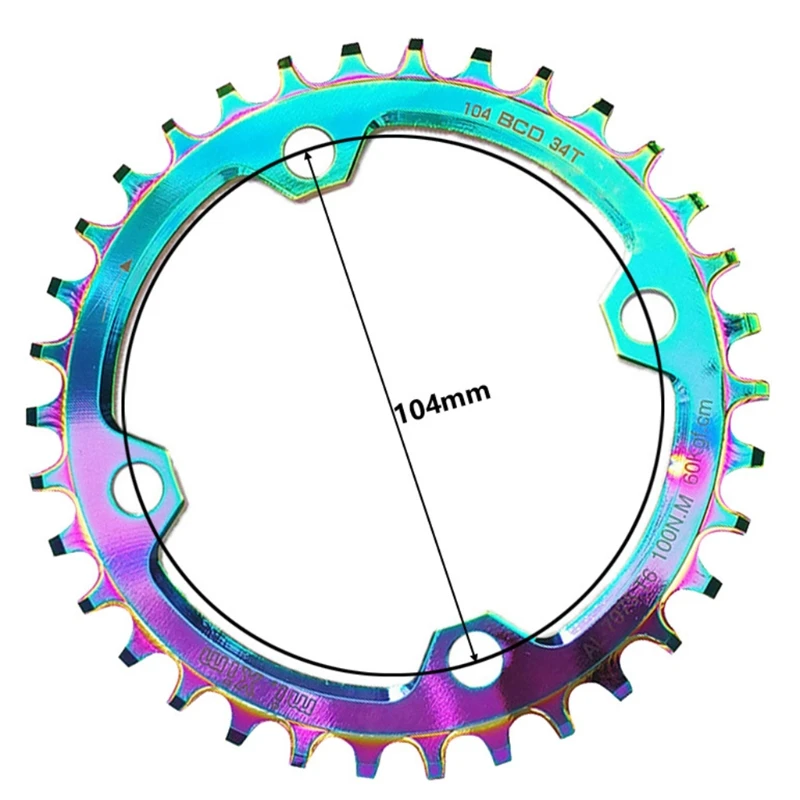 

MTB 34T Single Speed ​​Round Oval Chain Ring,Mountain Bike Chainwheel For 7/8/9/10/11s Steel Chain/alloy Cycling Parts