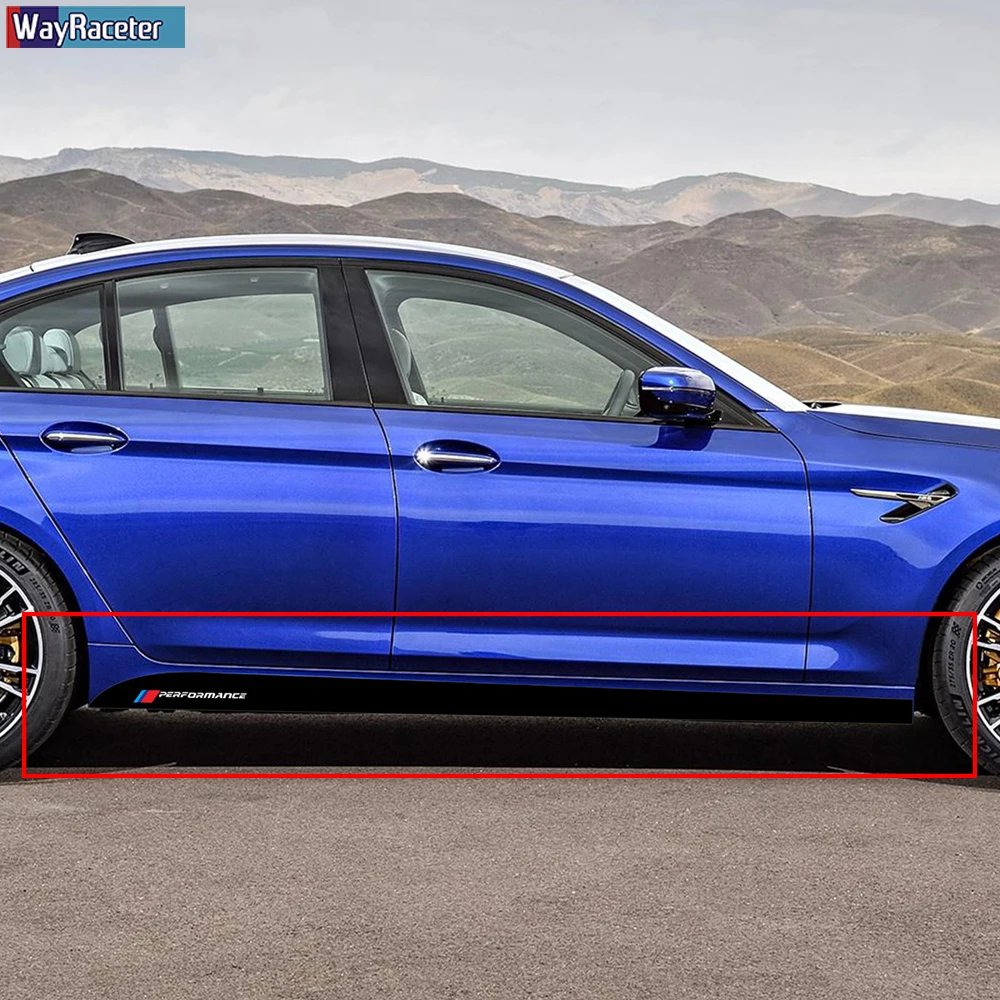 2 шт. Виниловая наклейка на дверь автомобиля боковые полоски юбка стикер для BMW M5