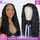 Goodliness парик из волнистых волос на сетке спереди Remy HD прозрачный парик с застежкой на сетке 4x4 кудрявые человеческие волосы для женщин плотность 150 предварительно выщипанные