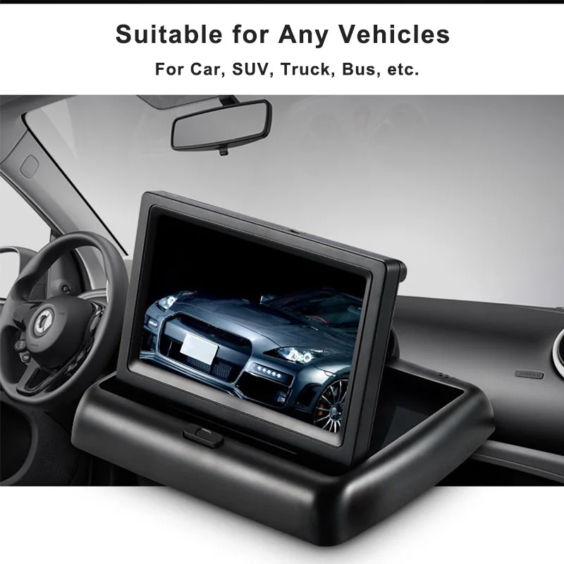 4 3 дюймов HD зеркало заднего вида автомобиля монитор ЖК дисплей на тонкопленочных