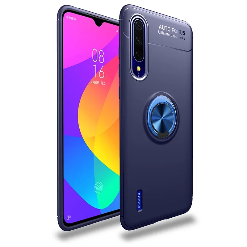 Xiaomi mi A3 Lite чехол, чехлы на магнитное кольцо, роскошный держатель кожуха, мягкий матовый Силиконовый чехол для телефона, чехол для Xiao mi A3