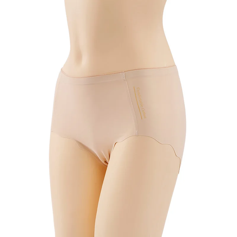 Women L-XXL Big Size Panties Seamless High Waist Underwear Soft Ultra Thin Sexy Ruffles Briefs Comfortable Breathable Lingerie