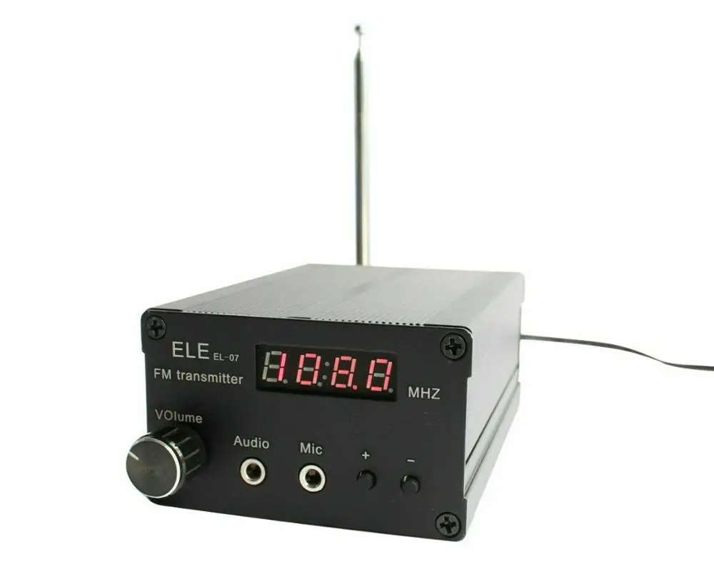 87-108MHZ 5W Stereo FM transmitter 0.2W 1W 3W 5w power Adjustable + Ant + power